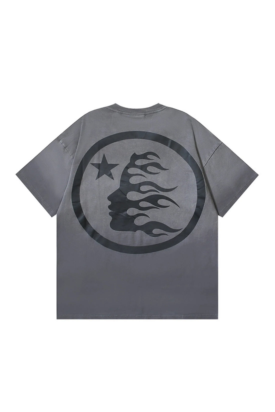 Dark Series: Side Face Goddess Printed Grey T-shirt