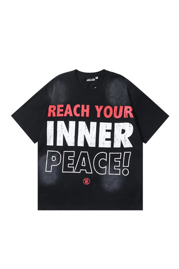 Dark Series: Inner Peace Printed Black T-shirt