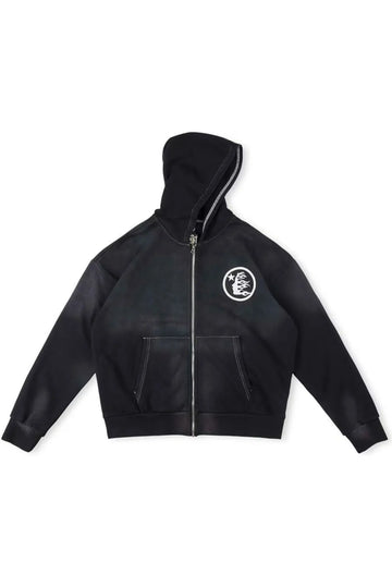 Hellstar Studios Records Zip Hoodie Black