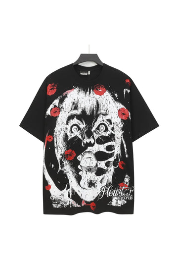 Dark Series: Red Lipprint Black Shirt