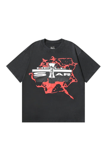 Dark style: Cross patterned black shirt