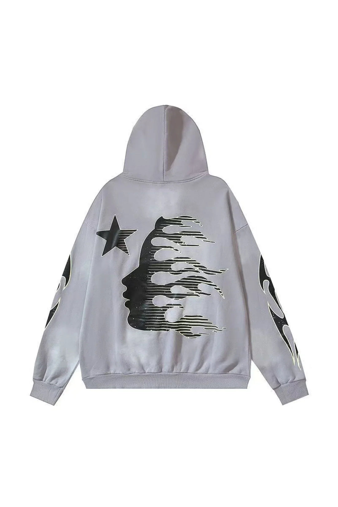 Grey Hellstar Studios Sports Logo Hoodie